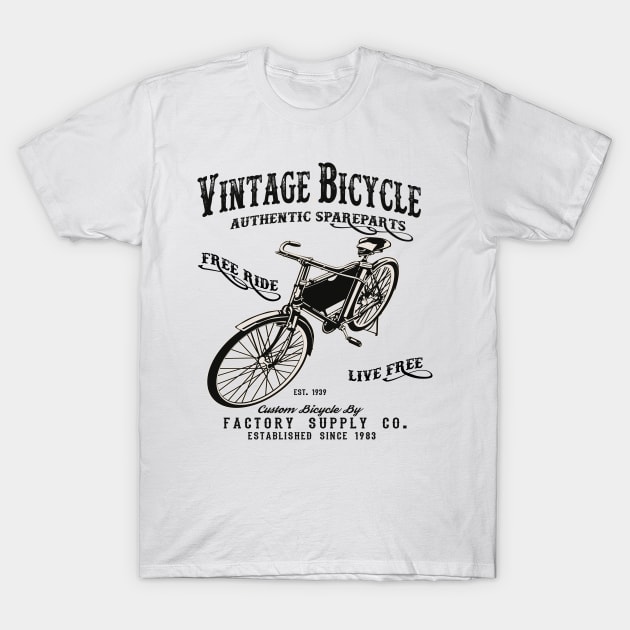 Vintage Bicycle authentic spare parts T-Shirt by bakmed